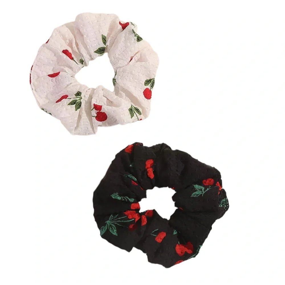 Cherry Fruit Hair Scrunchies-Set of 2